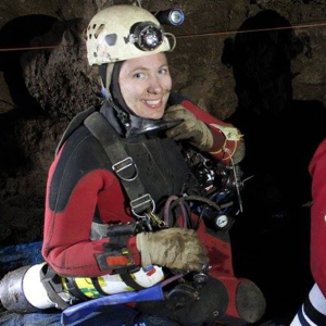 Deborah Johnston cave diving in NSW talking at OZTek Advanced Diving Conference